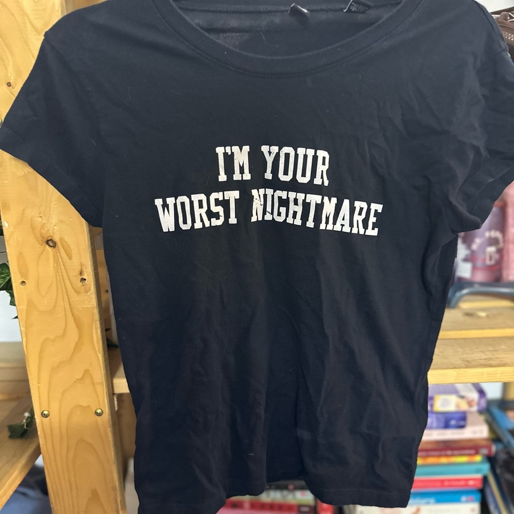 Alternative Apparel Black Tee - I'm Your Worst Nightmare